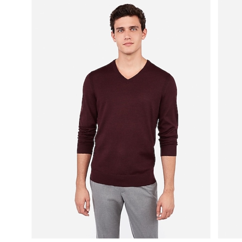 Express NWOT Merino Wool V-Neck Sweater size XL